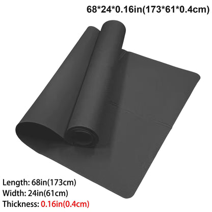 Black Foldable Yoga Mat Eco Friendly